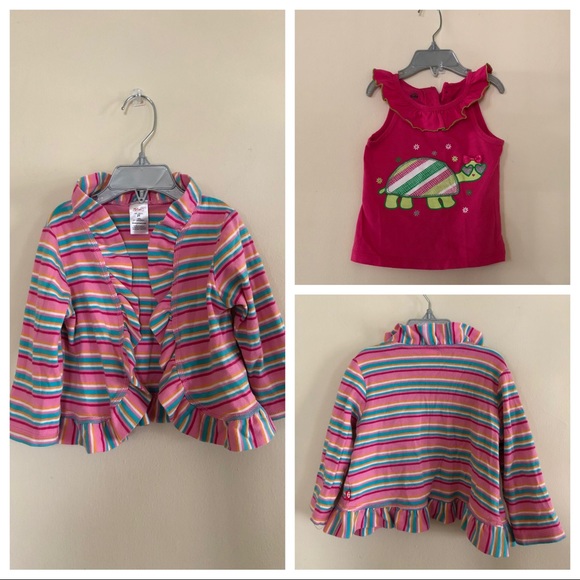 Toddler cotton set, cardigan and sleeveless top - Picture 9 of 9